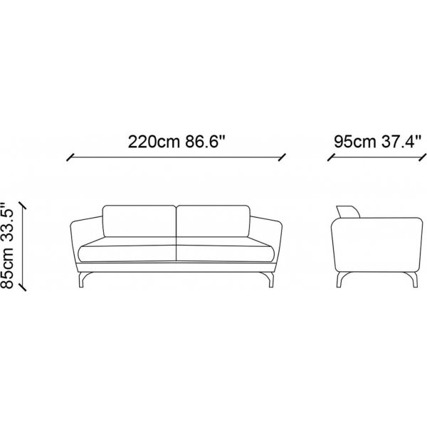 Giza 3-seters sofa - Grå Giza 3-seters sofa - Grå
