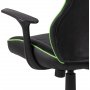Vayne svart gamingstol med grnne detaljer
