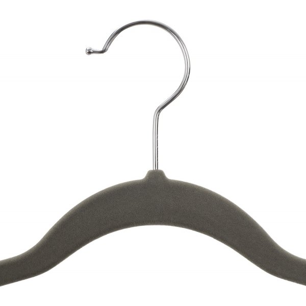 Kleshenger, fløyel, 42,5 cm, 30-pakning - Grå Kleshenger, fløyel, 42,5 cm, 30-pakning - Grå