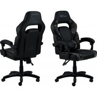 Canyon kontorstol / gamingstol - Sort PU/grå Canyon kontorstol / gamingstol - Sort PU/grå