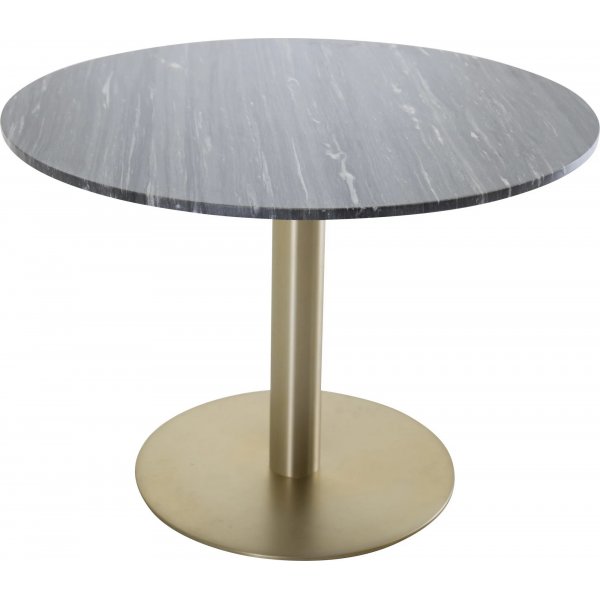 Kvarnbacken spisebord, 106 cm - Mrk marmor/messing