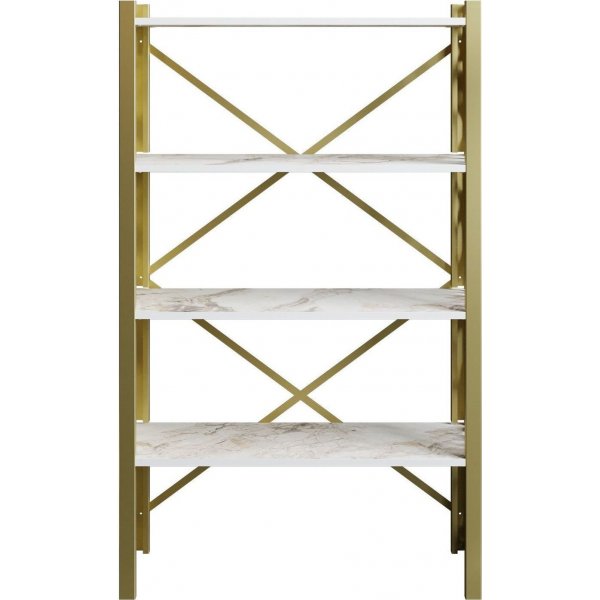 Tongfu bokhylle - Gull/hvit Tongfu bokhylle - Gull/hvit