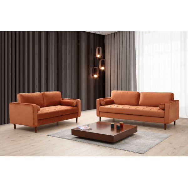 Rome 3-seters sofa - Oransje Rome 3-seters sofa - Oransje
