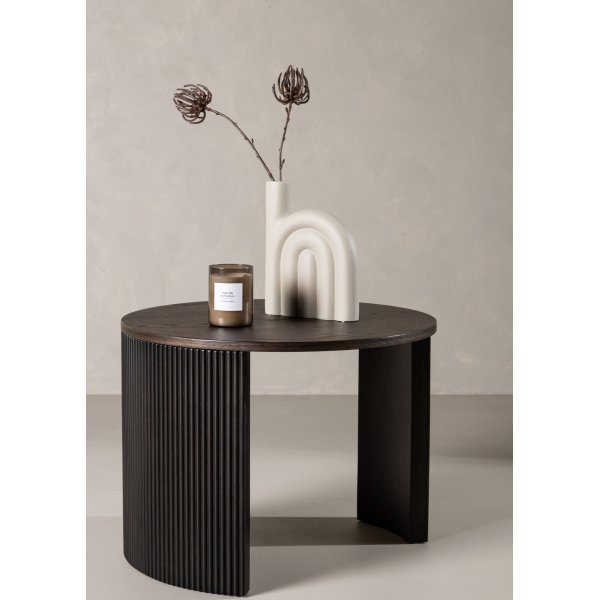 Bristol sofabord Ø60 cm - Semsket skinn Bristol sofabord Ø60 cm - Semsket skinn