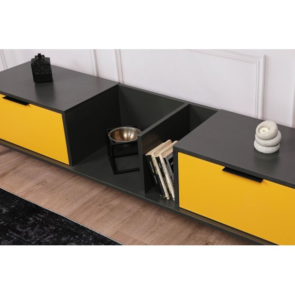 Ibiza mediebenk - Gul/antrasitt