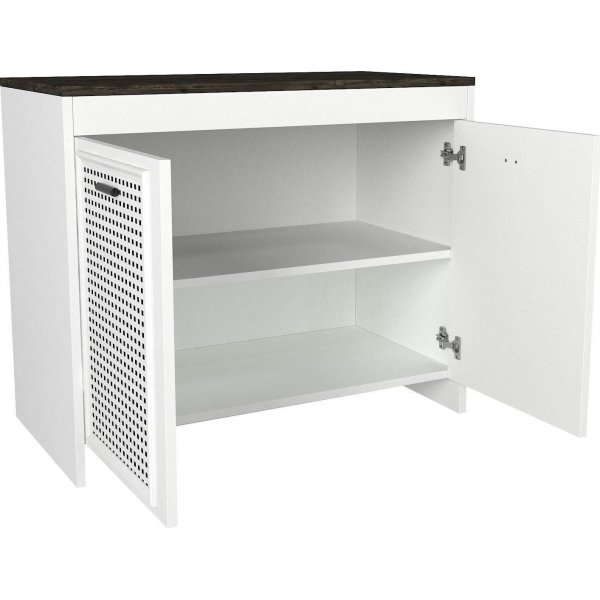 Done skap - Hvit/mørkebrun Done skap - Hvit/mørkebrun