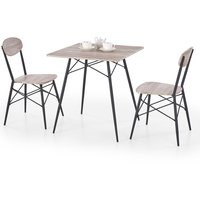 Arne spisebord med 2 stoler - Svart/sanremo eik Arne spisebord med 2 stoler - Svart/sanremo eik
