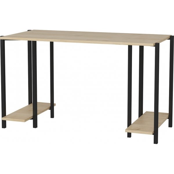 Academy skrivebord 125,2 x 60 cm - Sort/eik Academy skrivebord 125,2 x 60 cm - Sort/eik