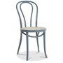 Bentwood Stol No18 Klassiker med rottingsete - Pastellbl