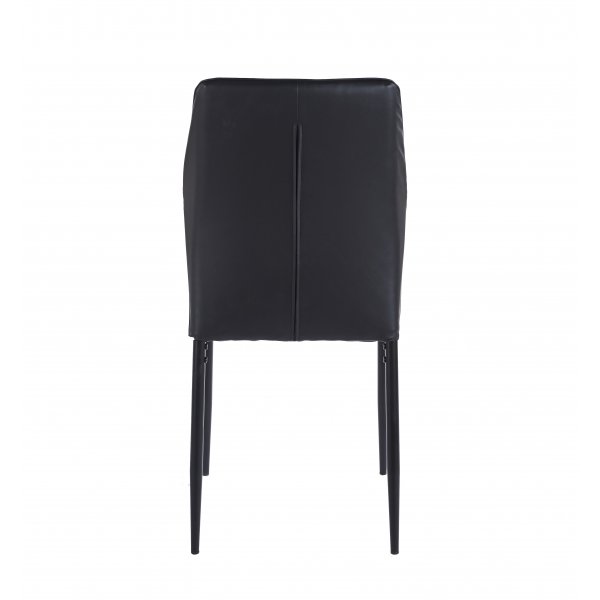 Inez spisestol i svart kunstskinn med svarte ben