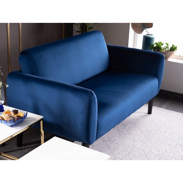 Elsa 2-seters sofa - Blå fløyel Elsa 2-seters sofa - Blå fløyel