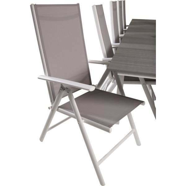 Levels uteservering gruppe med 10 Break stoler - Grå/Hvit Levels uteservering gruppe med 10 Break stoler - Grå/Hvit