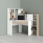 Function Plus skrivebord 138,4 x 101,6 x 141,1 cm - Hvit/eik