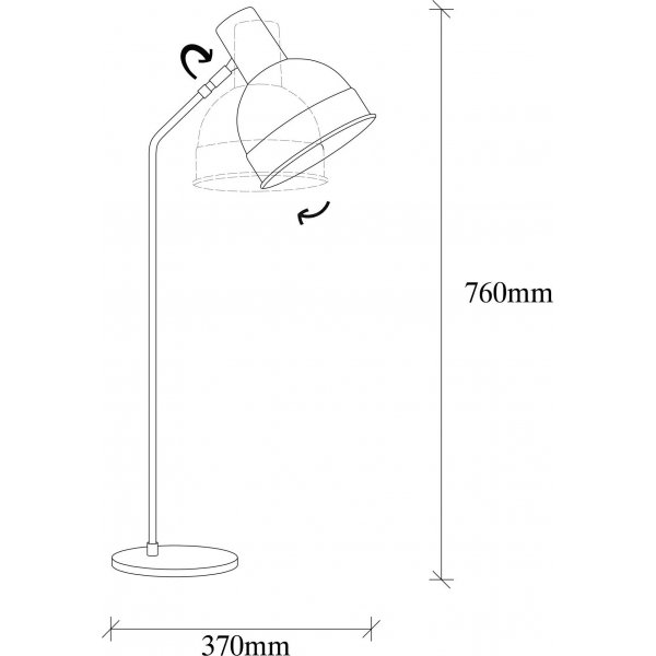 Bergamot bordlampe - Hvit