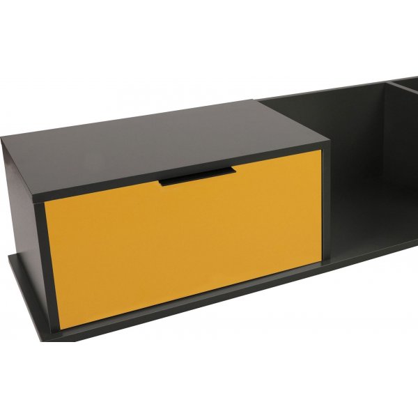 Ibiza mediebenk - Gul/antrasitt