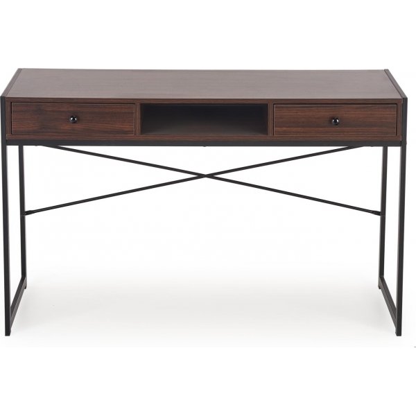 Skrivebord med skuffer valn�tt 123 cm bredt + Tekstilpleie for m�bler