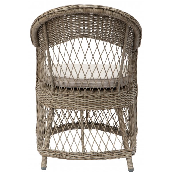 Utendrs lenestol i naturfarget syntetisk rotting