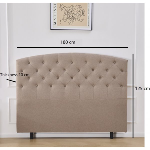 Capetown Buet sengegavl 180 x 125 cm - Beige