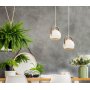 Taklampe Bow - hvit / brun / slv
