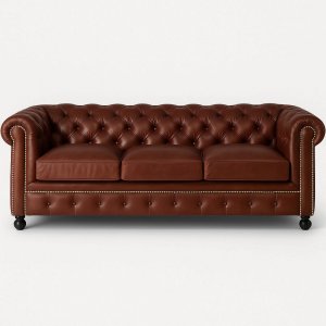 Chesterfield Old England 3-seter sofa - antikkbehandlet skinn Chesterfield Old England 3-seter sofa - antikkbehandlet skinn