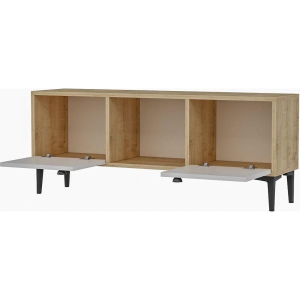 Parion mediebenk - Safir/eik/hvit Parion mediebenk - Safir/eik/hvit