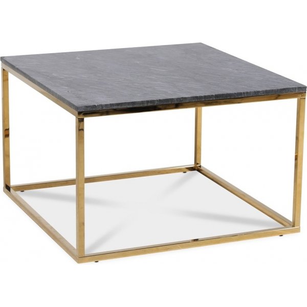 Accent stuebord 75 - Gr marmor / Blank messing