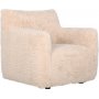Fluffy beige lenestol
