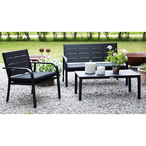 Alesund Sofagruppe med bord (2+1+1+bord) - Svart Alesund Sofagruppe med bord (2+1+1+bord) - Svart