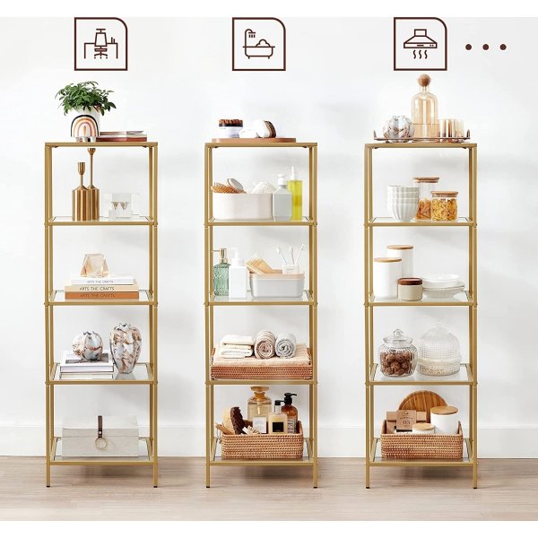 Leoni hylle 124,5 cm - Gull Leoni hylle 124,5 cm - Gull