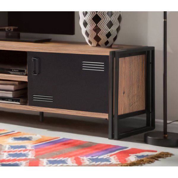 Cosmo Rex mediebenk - Furu/svart