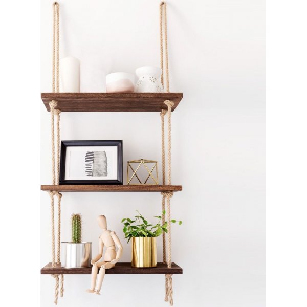 Abstrakt vegghylle 41 - Valnøtt Abstrakt vegghylle 41 - Valnøtt