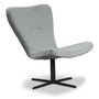 Spekerd designer lenestol - Lysegr (Flyel) / Svart