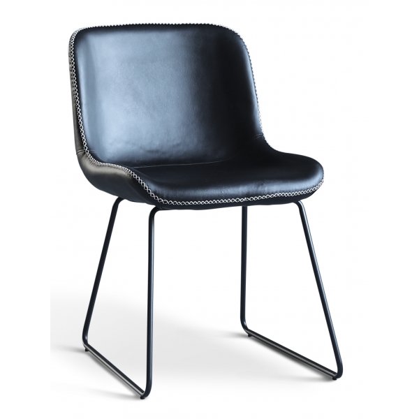 Granitt spisegruppe; Bord 180x90 cm Eik/Sort med 6 Texas spisestuestoler Sort PU Granitt spisegruppe; Bord 180x90 cm Eik/Sort med 6 Texas spisestuestoler Sort PU