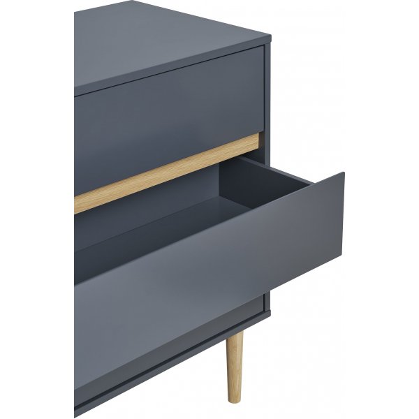 Bisley kommode - Mrk gr/furu