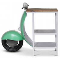 Vintage Vespa bardisk / nattbord - Hvit / grønn Vintage Vespa bardisk / nattbord - Hvit / grønn