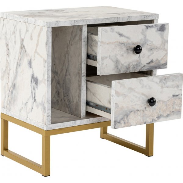 Glimmer nattbord - Freesia marmor/gull Glimmer nattbord - Freesia marmor/gull