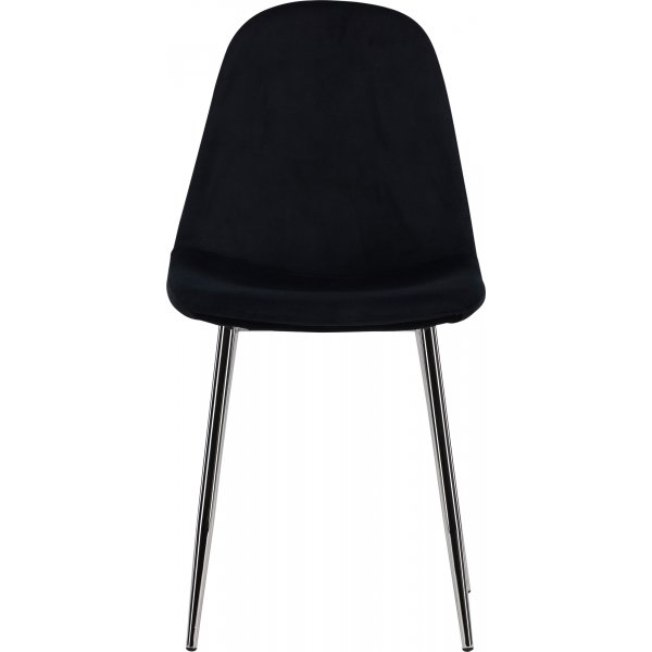 Bridge spisestuestol - Sort fløyel/krom Bridge spisestuestol - Sort fløyel/krom