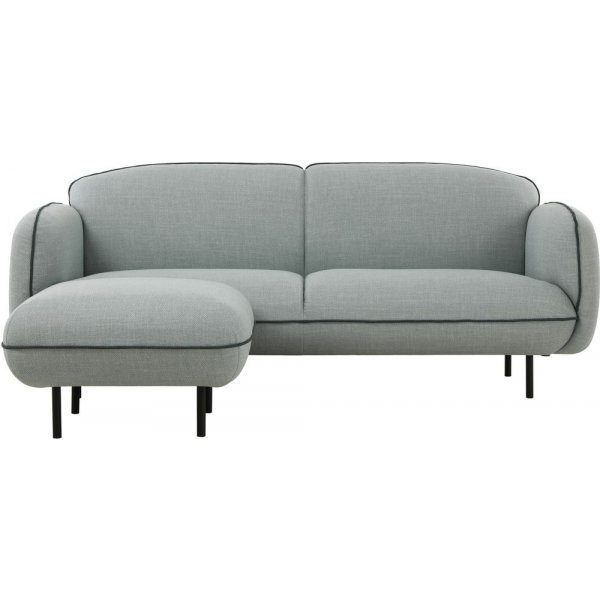 Catta 3-seters sofa med fotskammel - Lysegrøn + Tekstilrens for møbler Catta 3-seters sofa med fotskammel - Lysegrøn + Tekstilrens for møbler