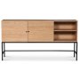 Stilo V.2 sideboard - Olje eik / Svart metall