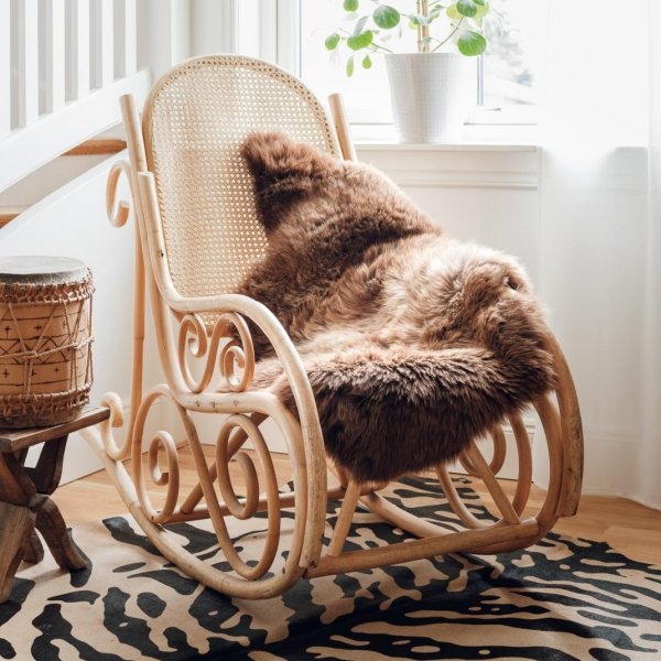 Sknsomt saueskinn Brun - 60 x 100 cm