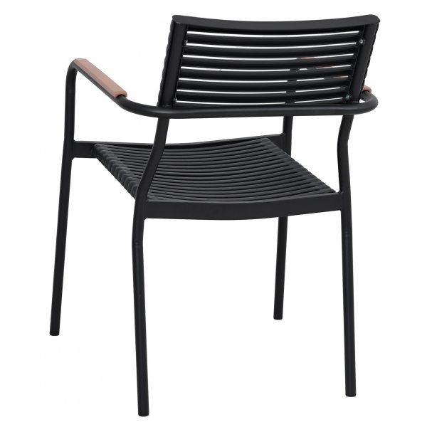 Spisegruppe med 4 stoler og spisebord Ø122 cm beige/svart - Merca/Pino Spisegruppe med 4 stoler og spisebord Ø122 cm beige/svart - Merca/Pino