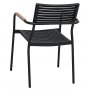 Spisegruppe med 4 stoler og spisebord 122 cm beige/svart - Merca/Pino