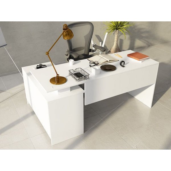 Basta skrivebord - Hvit