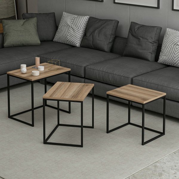 Evia bord 45/50/55 x 36/38/40 cm - Valnøtt Evia bord 45/50/55 x 36/38/40 cm - Valnøtt