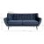 Monte 3-seters sofa - Mørk blå/svart