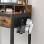 Nelli toalettbord med krakk 90 x 40 cm - Brun/svart