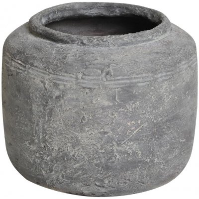 Rustikk keramikkgryte 29 cm - Grå