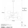 Arve taklampe 10195 - Sort/antikk/hvit