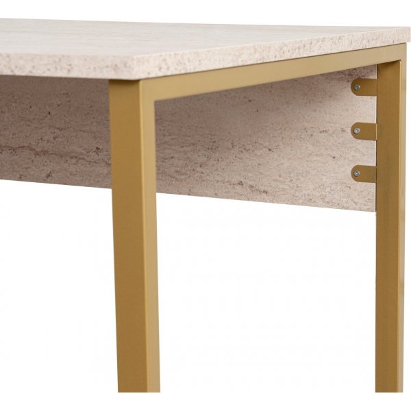 Twin skrivebord - Travertin/gull Twin skrivebord - Travertin/gull