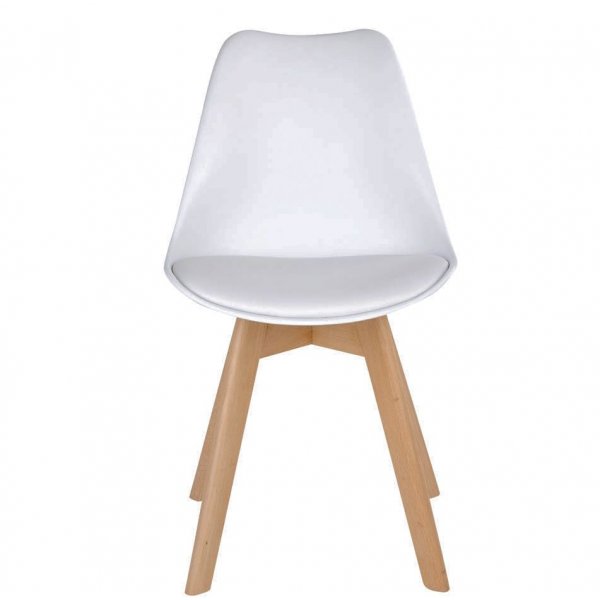 Molde Spisestol - Hvit/Natur Molde Spisestol - Hvit/Natur